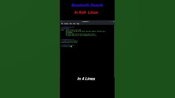 Bluetooth  deauthentication in kali linux