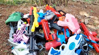 Collecting Senapan NERF war GUNS, Senapan Pistol, Gear Light AK47 Gun, Sniper Rifle, Spiderman Gun