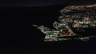 Korean Air 747-8i spool up and night takeoff from JFK International Airport