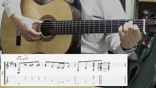 Rocking Chair  -  Eric Clapton, acoustic guitar backing cover, chord diagram, ending tab.