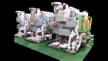 BWTS Engine room 3D laser scanning for shipping industry - Bulk Carrier vessel 82212 t