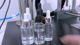 Desktop screw capping machine tabletop capper testing video for bulgarian customer