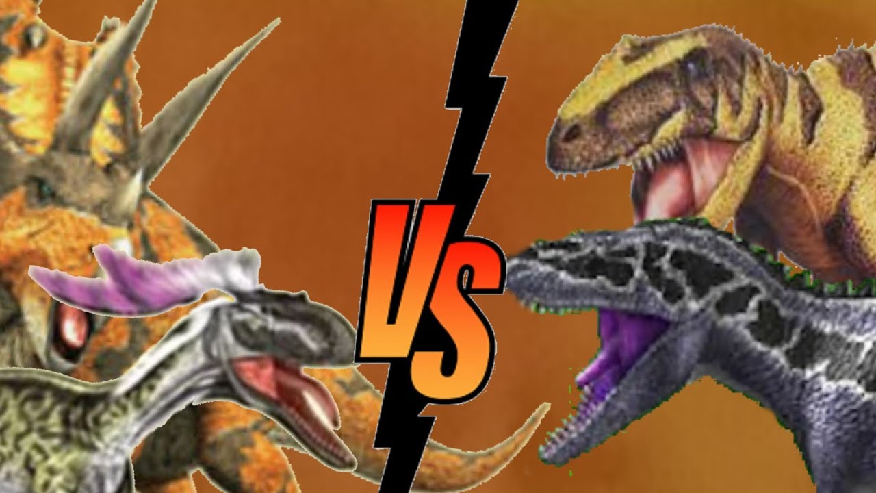 Pentaceratops/Deinonychus vs Mapusaurus/Megalosaurus, image size:1280x720