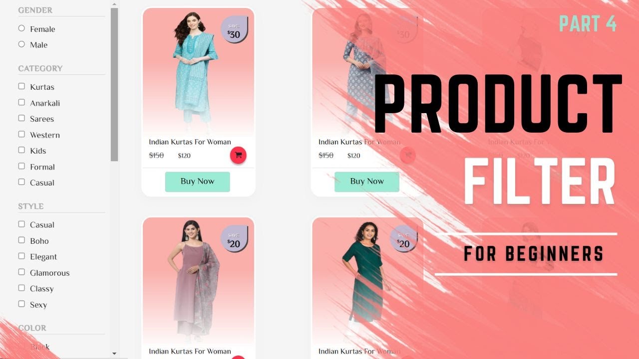 Part 4| How to Build a Product Filter for an E-commerce Website With ...