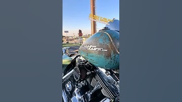 Amazing custom Harley with patina paint...