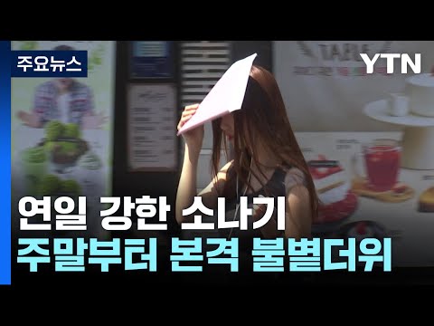 [날씨] 소나기 주춤, 주말부터 불볕더위...폭염특보 가능성 / YTN