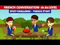 Spicy challenge  easy french story for daily french conversation with subtitles