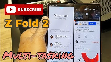 Galaxy Z Fold 2- How to split screen, Multi view, full screen on youtube