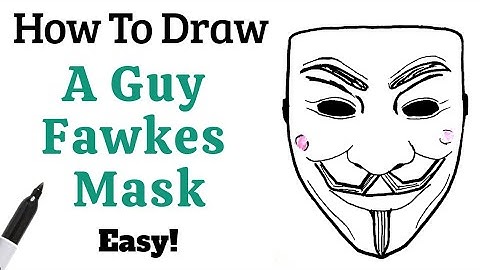 How To Draw A Guy Fawkes Mask EASY!