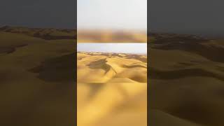 Astonishing aerial shot over the vast sand dunes of the Namib Desert (short video no copyright)