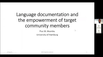 Language Documentation and the Empowerment of Target Community Members | SOAS University of London