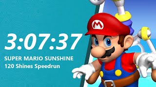 Super Mario Sunshine 120 Shines Speedrun in 3:07:37