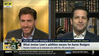 Mike Greenberg reports: Packers select Jordan Love with No. 26 pick, Aaron Rodgers' reaction