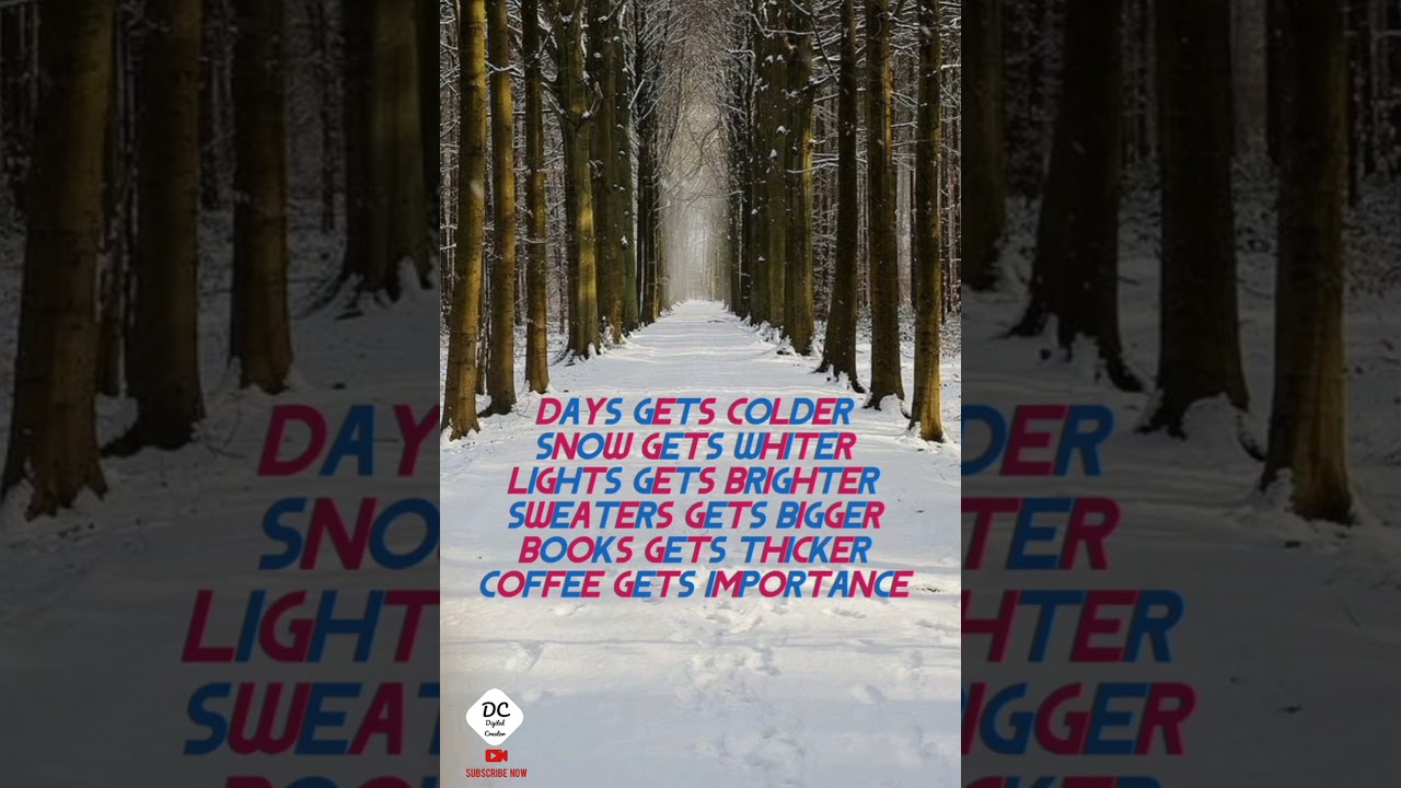 Welcome Winter Status Video 2022🥶😃