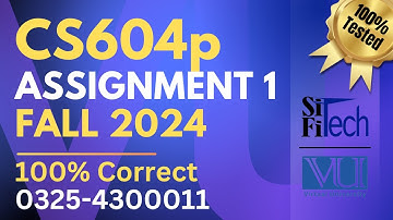 CS604p assignment 1 solution 2024 | CS604p assignment 1 solution fall 2024