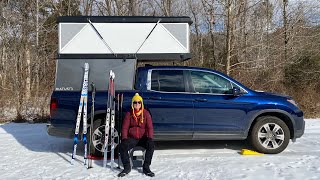 Walk through of New Hiatus Hard sided Pop up Camper on G2 Honda Ridgeline