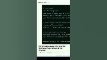 Use A.I. to write an Intrusion Detection Bash Script (Snort, Wireshark, Etherape) #ai #llm #security