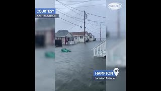 Hampton sees flooding at high tide as storm moves through
