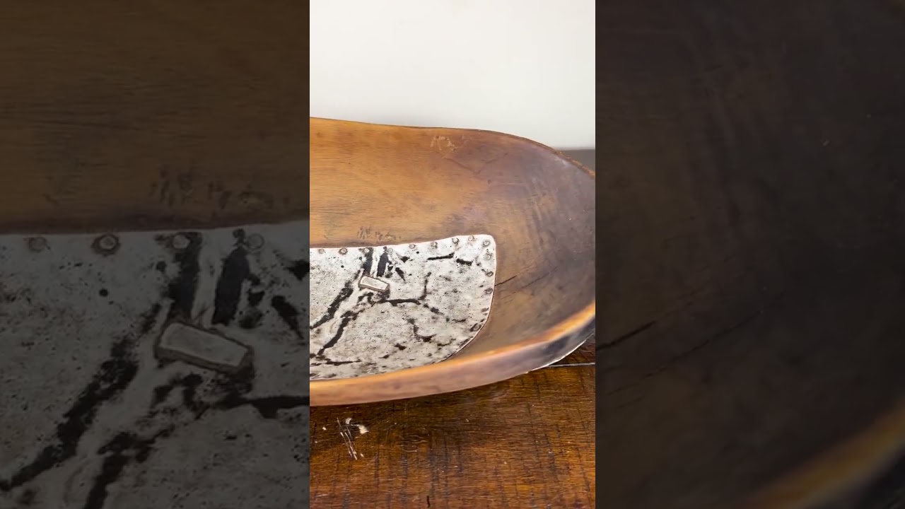 Vintage African Hutu Wooden Scoop Bowl – Hand-Carved Tribal Kitchenware, Rustic Ethnic Decor