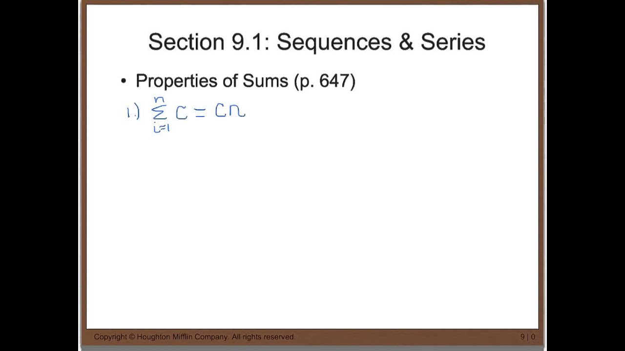 9.1 Sequences and Series - Part 2 - YouTube