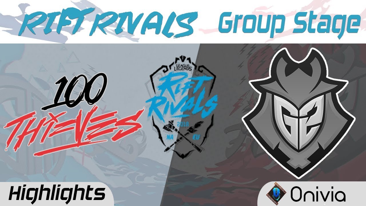 G2 vs 100 Highlights Rift Rivals NA EU 2018 G2 Esports vs 100Thieves by Onivia