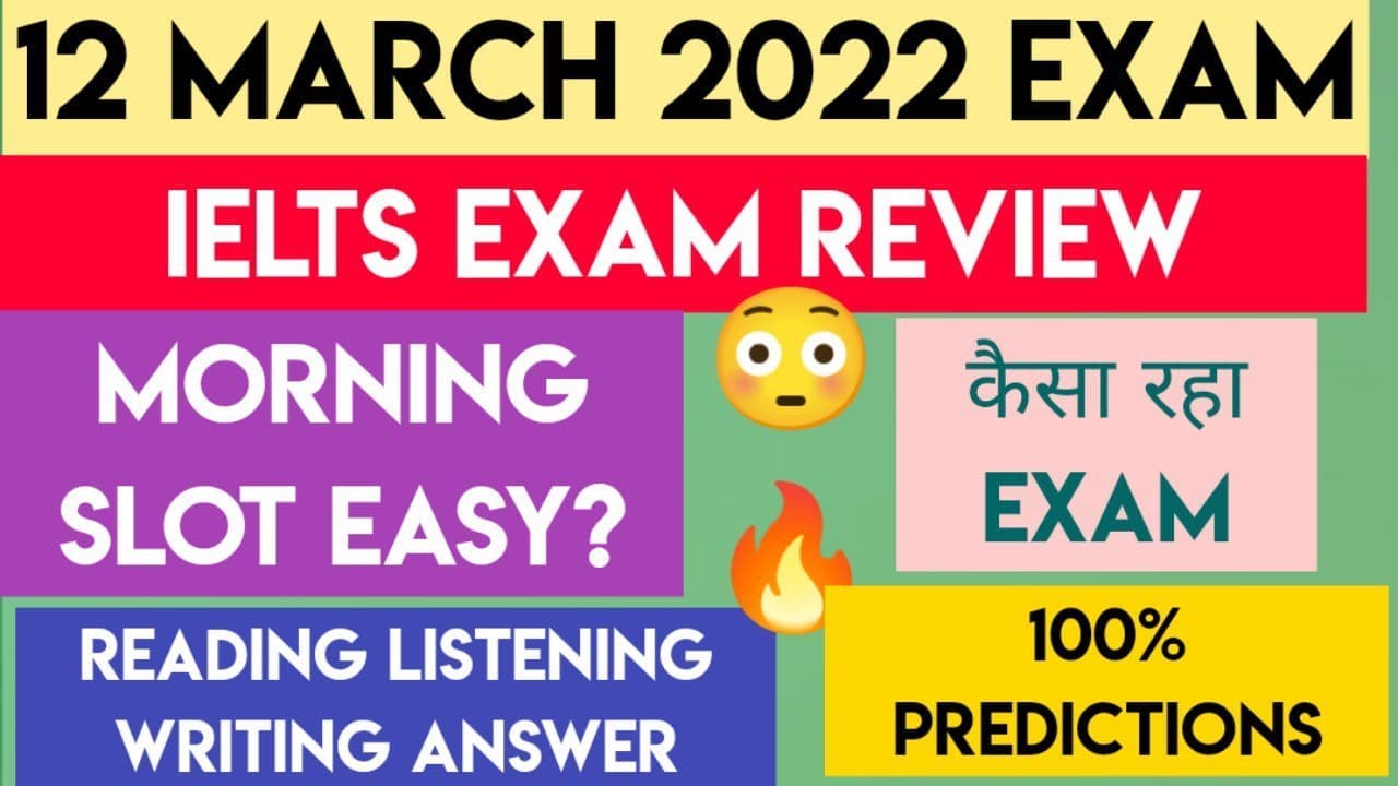 12 March Ielts Exam Review | MORNING SLOT | Reading Passage | Listening Question | Writing Ans |100%