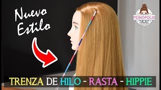 TRENZA de HILO - HIPPIE - RASTA - ARCOIRIS para la PLAYA y el CABELLO