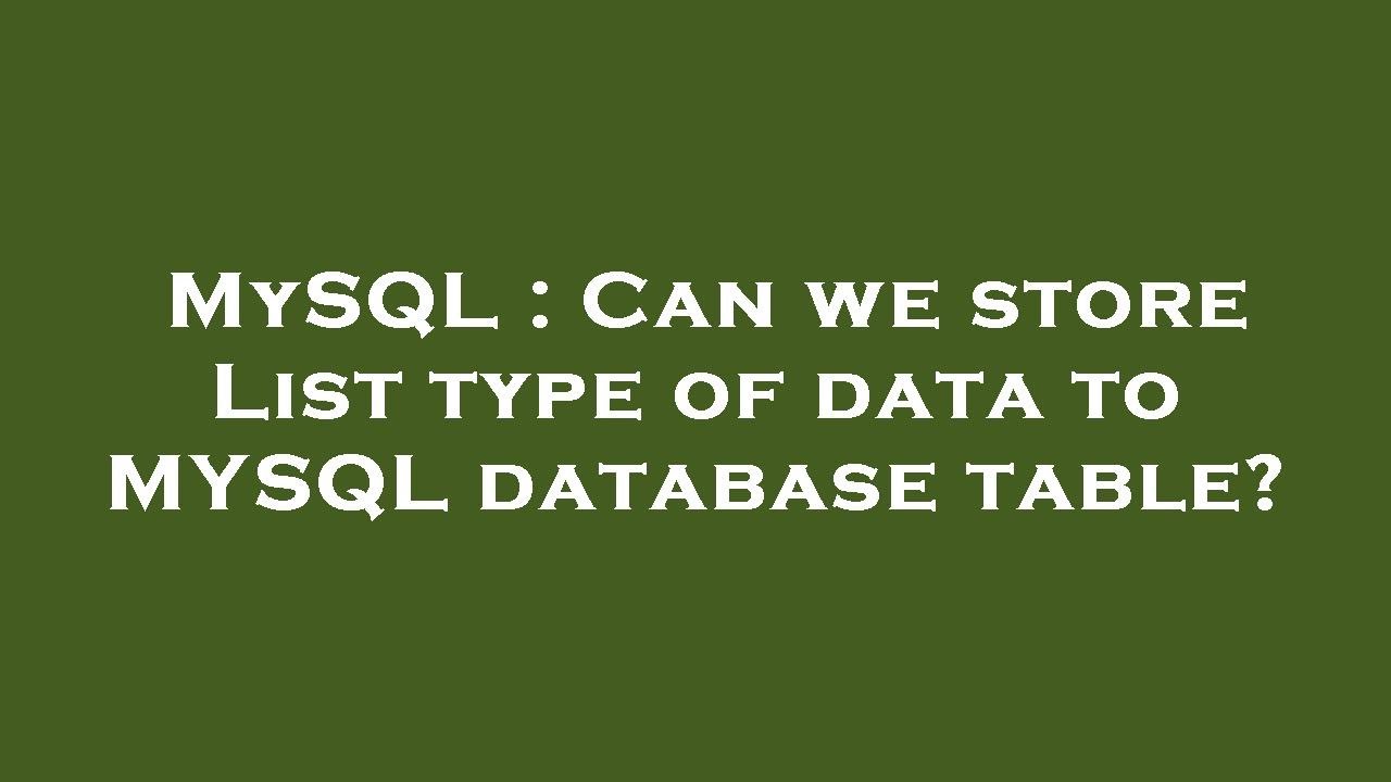 Can We Store Images In Mysql Database Can We Store Images In Mysql Database