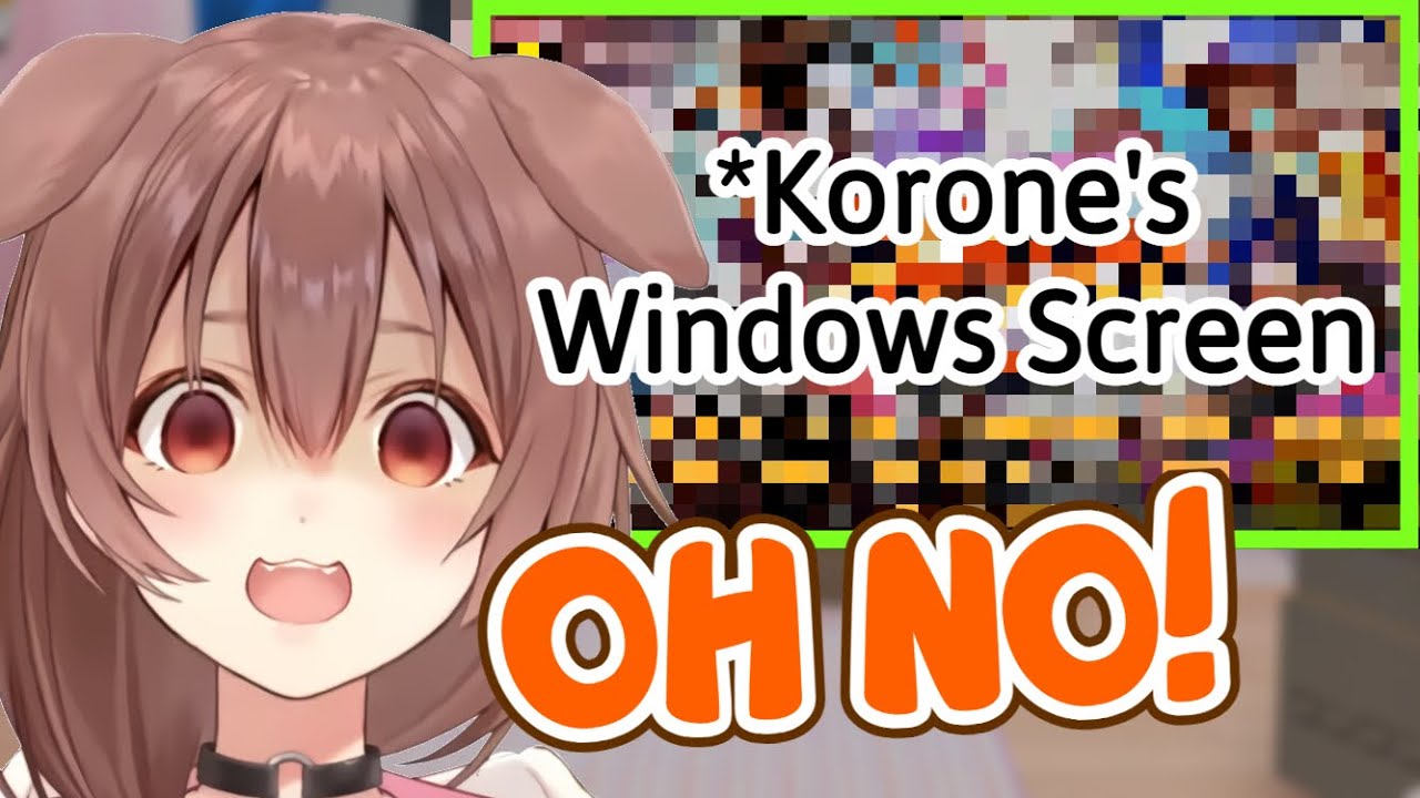 Korone Panics When the Game Suddenly Reveals Her Windows Screen [Hololive]