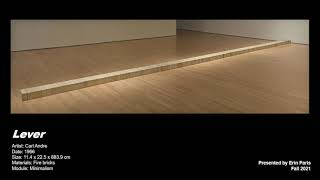 Analysis of Carl Andre's Lever