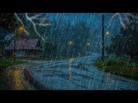 Sonidos de Lluvia intensa y truenos en bosque - Lluvia relajante para Dormir y Calmar la mente