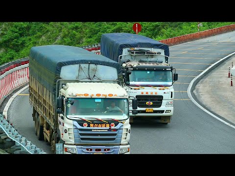 Video Nhộn Nhịp Đoàn Xe Tải Leo đèo, Gặp Bác Howo, JAC,... - youtube