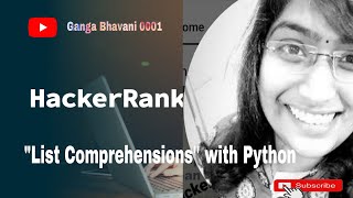 Hackerrank on python with List Comprehension