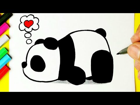 ▶️ Como desenhar um Urso Panda 🐼  #panda #urso #bear