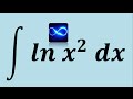 104. Integración por partes, logaritmo natural de x al cuadrado (Ejemplo resuelto)