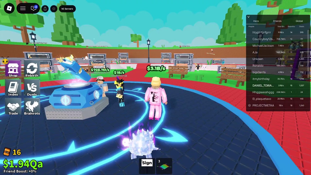 Trading and dueling in sab with @TrustedTradedHayden by Funthegrim