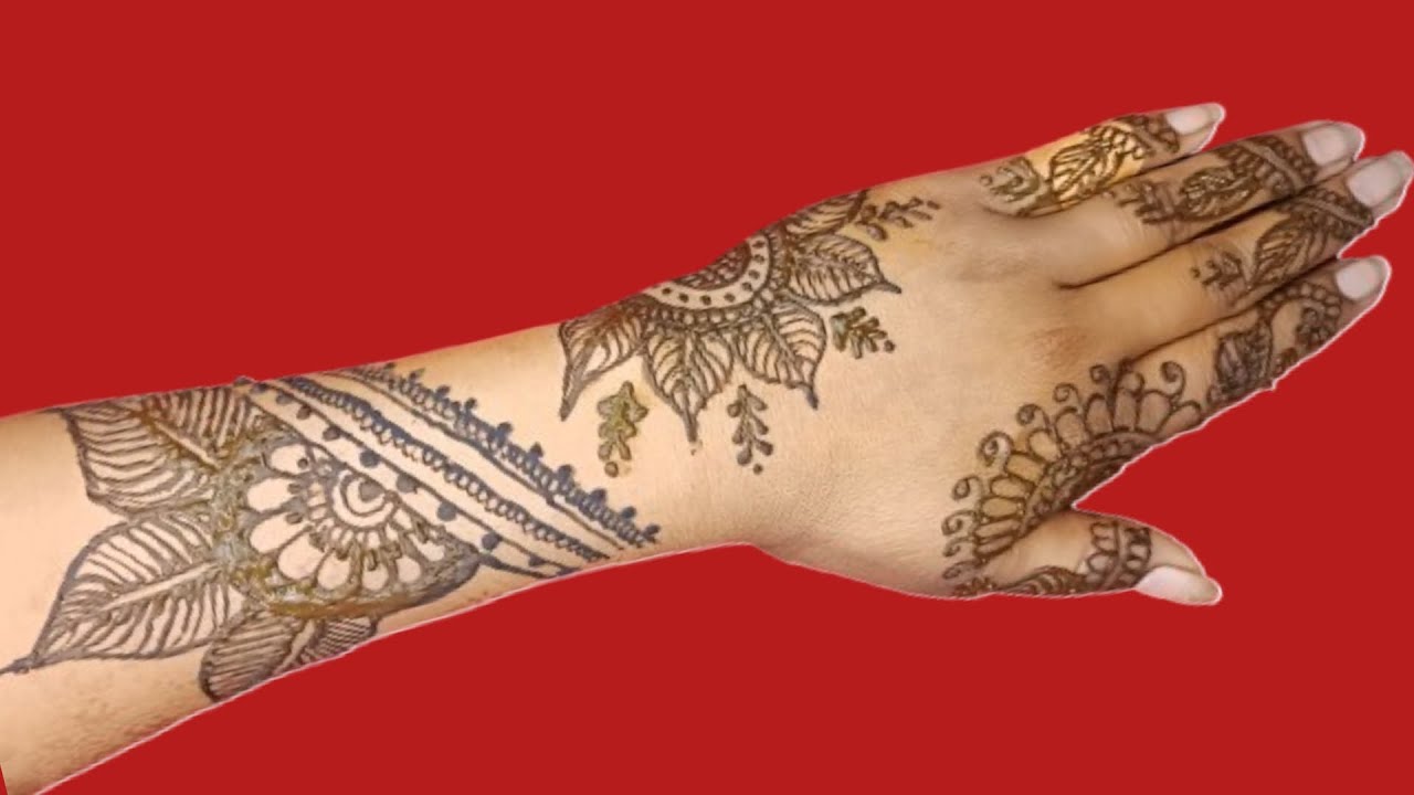 Left Hand Back Side Beautiful mehndi designs for left hand back side | back hand mehndi ...