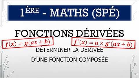 Première (Spécialité) - Maths - M.14.4 - Déterminer la dérivée d