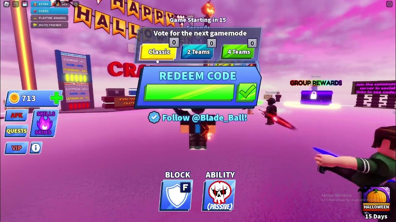 All new working Codes blade ball!!! YouTube