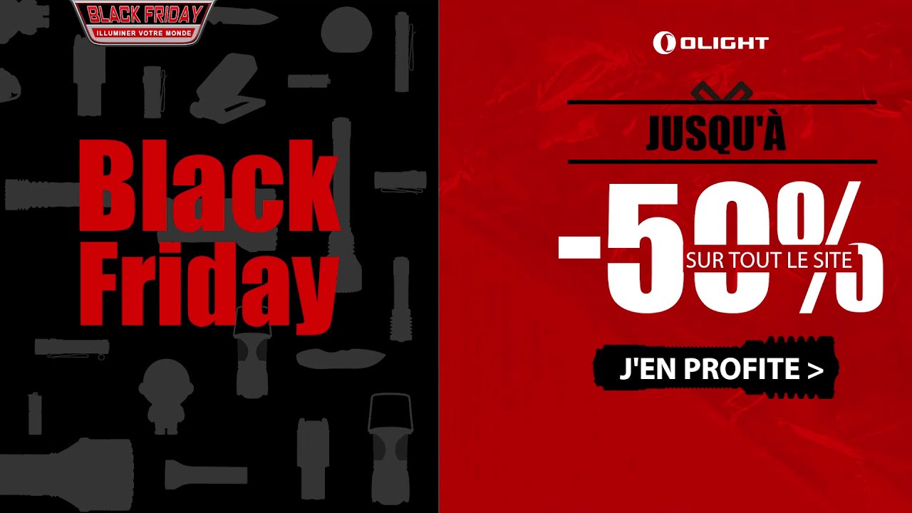 Black Friday Olight jusqu'à -50% ! Qu'attendez-vous pour profiter de notre promo sur les lampes?