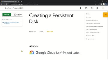 Creating a Persistent Disk | GSP004 | Solution