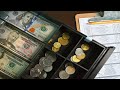 Office asmr work with me  money counting  cash drawer