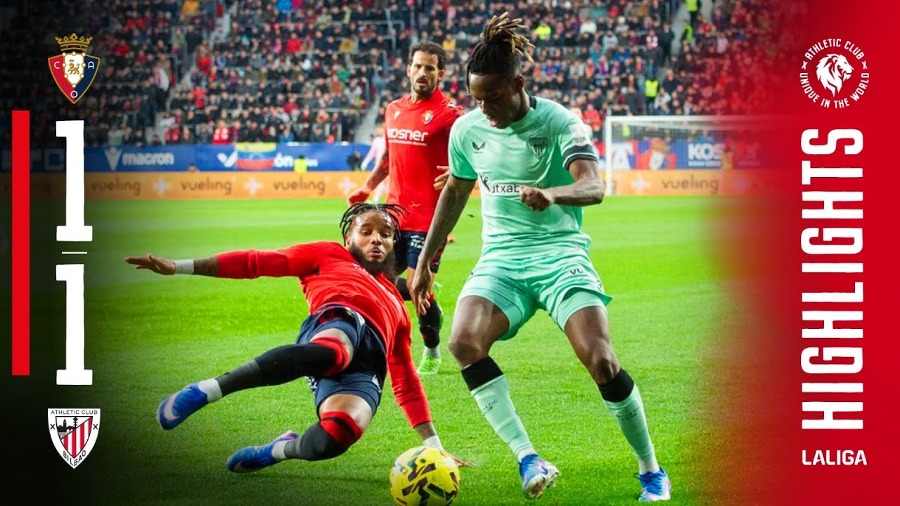 HIGHLIGHTS | CA Osasuna 1-1 Athletic Club | LaLiga EA Sports 2025/26 ...