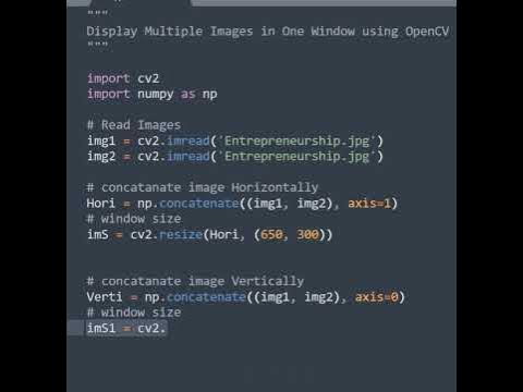 How to Display Multiple Images in One Window using OpenCV Python # ...