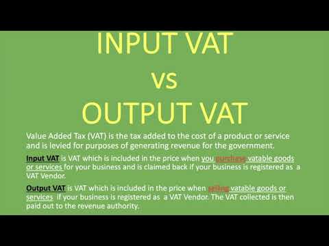 Video: What Is Input Vat