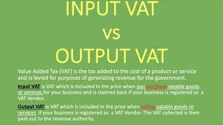 Input VAT vs Output VAT | Explained