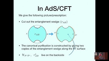 A Canonical Purification for the Entanglement Wedge Cross-Section - Thomas Faulkner