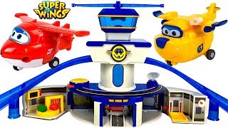 World Airport Toy Playset Includes Jett and Donnie Figures 2 Tr Super Wings 
