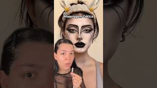 Maquiagem Gótica 🤍🖤 #gotica #gothmakeup