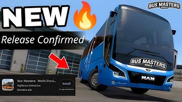 Bus Masters World - New Game Release Confirmed For mobile Insane Visuals 🤯🔥